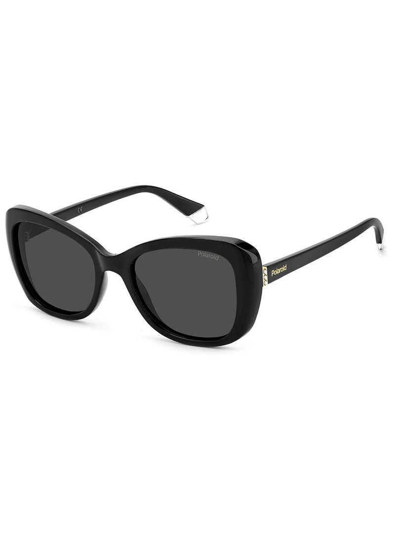Polaroid Women's UV Protection Butterfly Sunglasses - Pld 4132/S/X Black 53 - Lens Size: 53 Mm  - Image 1