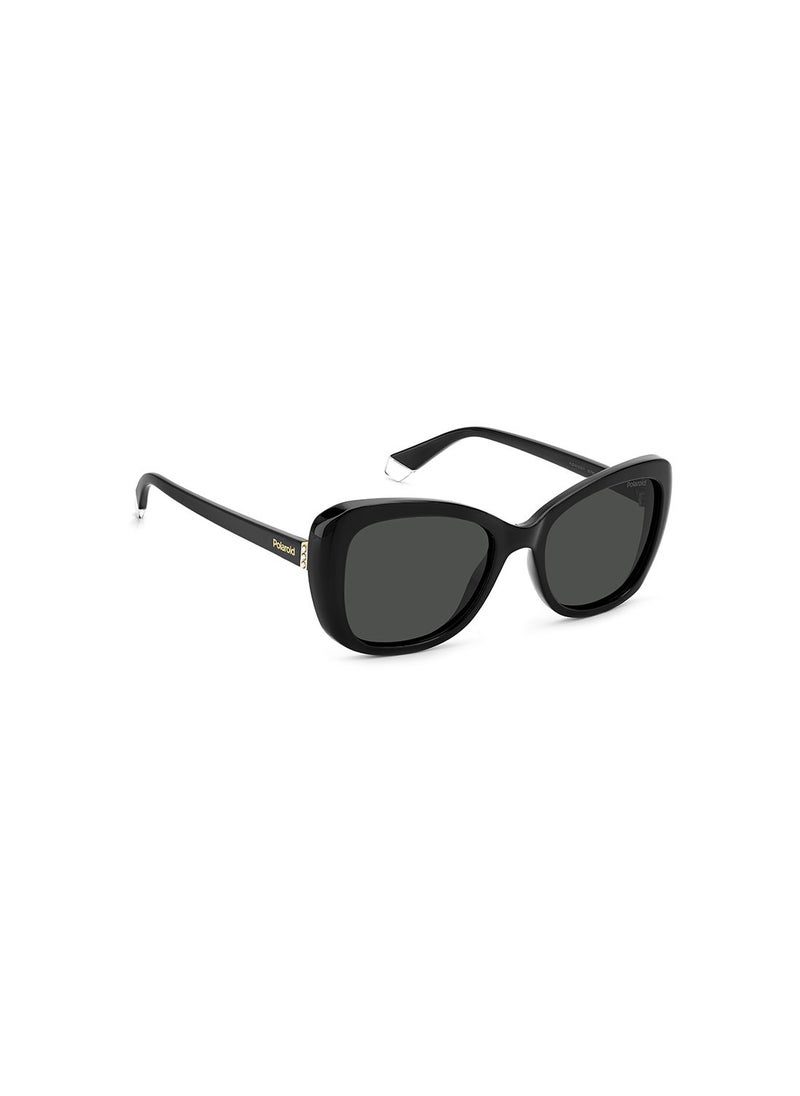 Polaroid Women's UV Protection Butterfly Sunglasses - Pld 4132/S/X Black 53 - Lens Size: 53 Mm  - Image 2