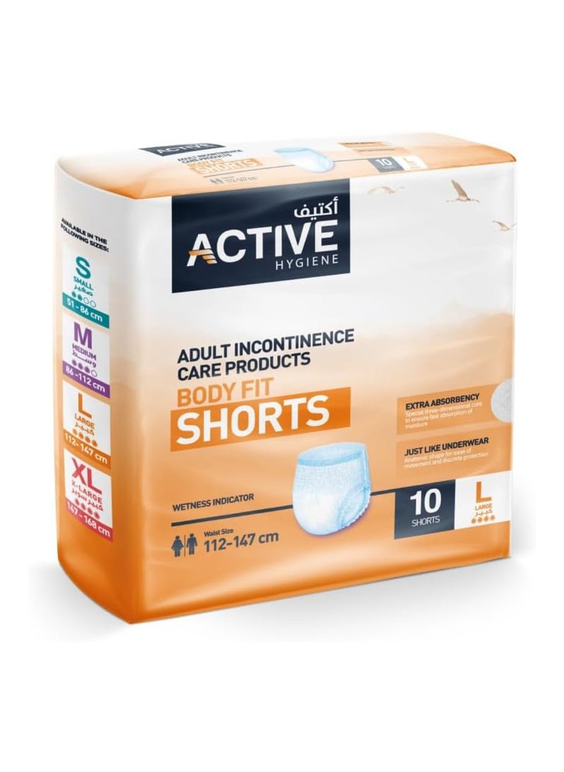 Active Active Incontinence Adult Diaper Pants Large 112-147 Cm Pack Of 10  - Image 1