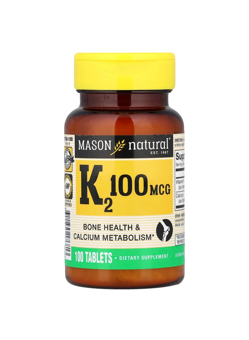 Mason Natural Vitamin K2, 100 Tablets