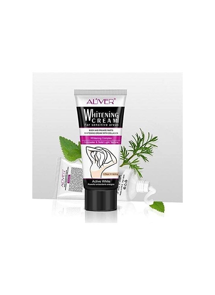 ALIVER - ALIVER Armpit Whitening cream Body Underarm Whitening cream Legs and Knees Private Parts Skin Whitening Korean Skin Care - Image 1