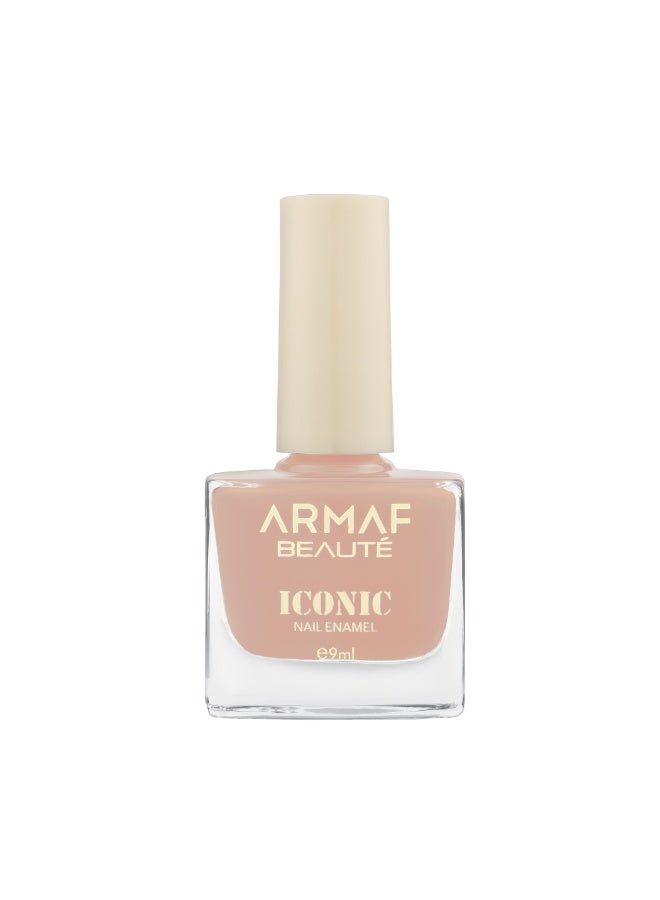 Armaf Beaute Iconic Nail Enamel 013 Gentle Kiss, 9ml | High Shine Nail Polish | Chip-Resistant Formula | Smooth Gloss Finish | Long-Lasting & Easy Application - Image 1