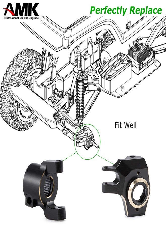 امك أوزان نحاسية SCX10 II، محور C، كتل عجلات 30 جم، مفاصل توجيه 96 جم للمحور الأمامي لـ 1/10 RC Crawler AR44 Axial SCX10 ترقيات - Image 4