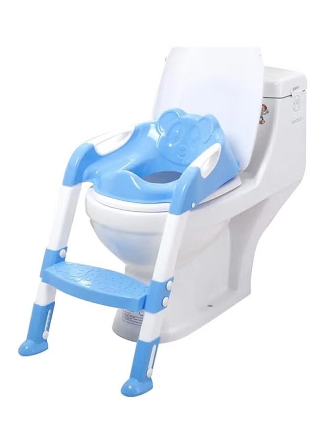 ORiTi ORiTi Portable Folding Trainer Toilet Potty Training Ladder Chair For Kids - Blue  - Image 1