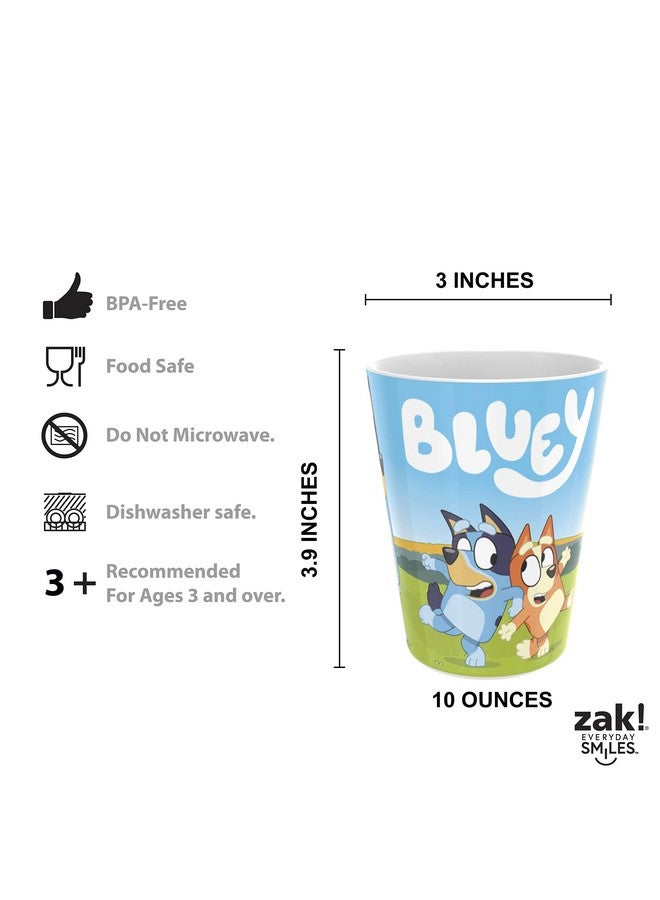 Zak Designs Bluey Kids Dinnerware Set Includes Plate Bowl Tumbler Water Bottle And Utensil Tableware Made Of Durable Material And Perfect For Kids (6 Piece Gift Set Nonbpa) - Image 5