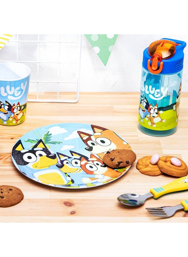 Zak Designs Bluey Kids Dinnerware Set Includes Plate Bowl Tumbler Water Bottle And Utensil Tableware Made Of Durable Material And Perfect For Kids (6 Piece Gift Set Nonbpa) - Image 2