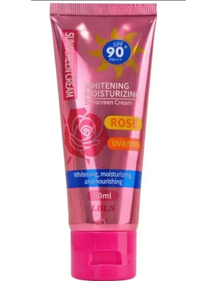ليبليس كريم واقٍ من الشمس SPF 90PA تبييض وترطيب بالورد (تبييض وترطيب وتغذية) 60 مل - Image 1
