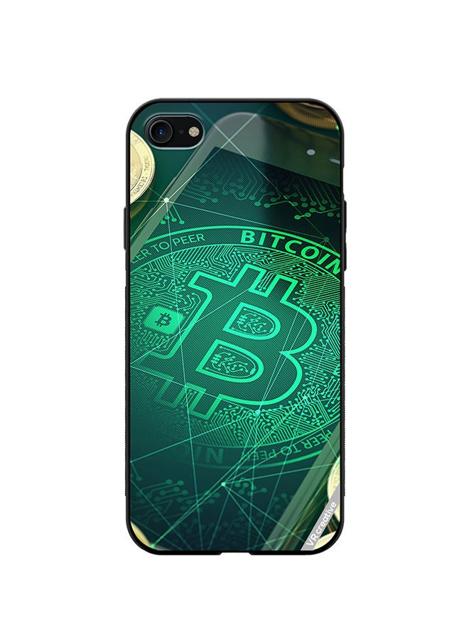 VR CREATIVE Protective Case Cover For Apple iPhone SE (2022) Bitcoin Design Multicolour - Image 1