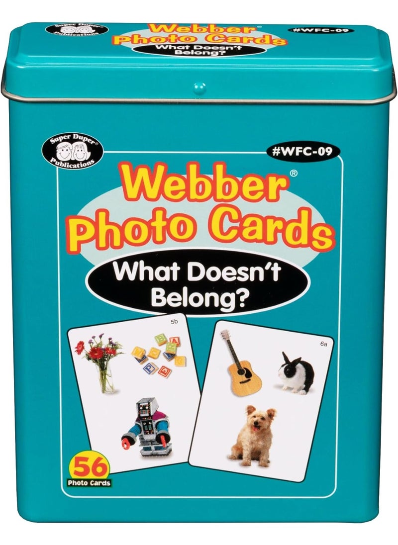 Super Duper Publications Webber “What Doesn't Belong?” Photo Card Deck - Super Duper Educational Learning Toy for Kids  - Image 1