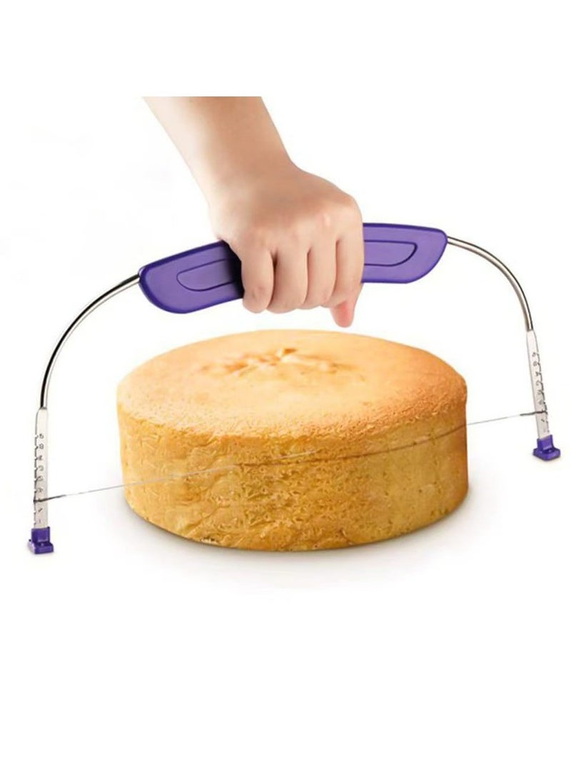 قابل للتعديل الفولاذ المقاوم للصدأ آلة تقطيع الكعكة مطبخ التبعي خط واحد آلة تقطيع الكعكة الخبز عموم آلة تقطيع الكعكة - Image 1