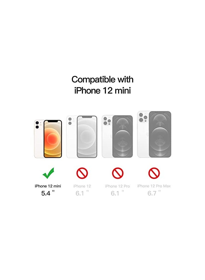 جي تيك حافظة JETech المغناطيسية لهاتف iPhone 12 mini مقاس 5.4 بوصة متوافقة مع الشحن اللاسلكي MagSafe، وغطاء ممتص للصدمات للهاتف، وظهر شفاف مضاد للخدش (أسود) - Image 2
