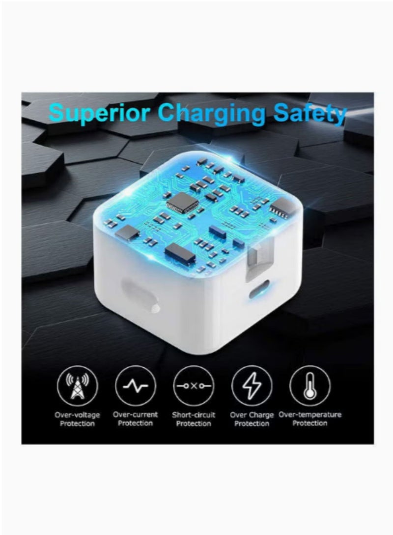 Bobo 20W USB-C Power Adapter For iPhone14 ProMax/13 ProMax/14/13/iPad, Iphone apple 20W USB-C 3-Pin Power Adapter White Charger - Image 4