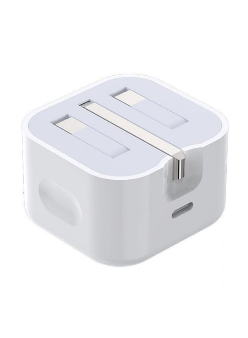 Bobo 20W USB-C Power Adapter For iPhone14 ProMax/13 ProMax/14/13/iPad, Iphone apple 20W USB-C 3-Pin Power Adapter White Charger - Image 2