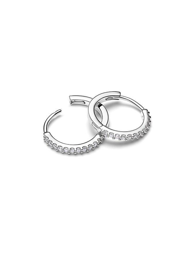 PANDORA Sparkling Mini Hoop Earrings - Image 3