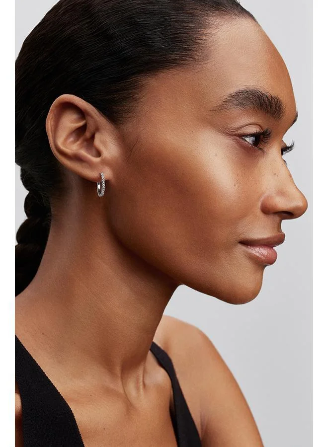 باندورا Sparkling Mini Hoop Earrings