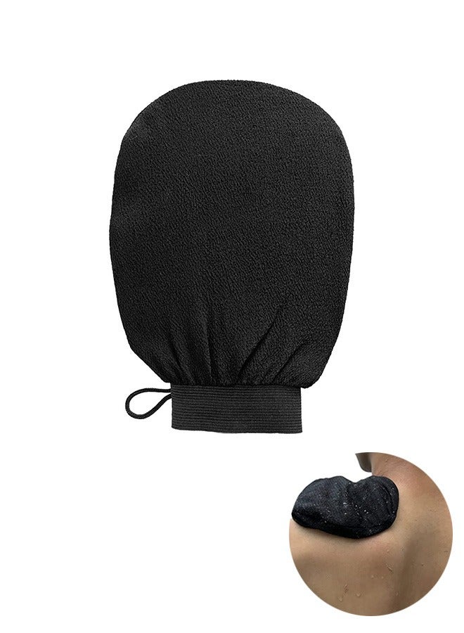 Deep Exfoliating Gloves, Body Scrub Shower Glove, for Dead Skin and Keratosis Remover (Black)  - Image 1