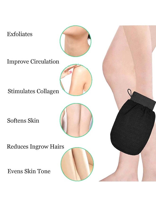 Deep Exfoliating Gloves, Body Scrub Shower Glove, for Dead Skin and Keratosis Remover (Black)  - Image 4