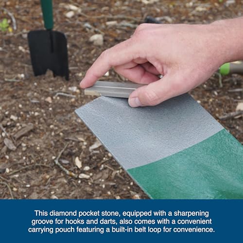 AccuSharp Pocket Stone Sharpener with Pouch, 3 Inch Dual-Sided Sharpening Stone for Knives, Fish Hooks, Camping, Hunting Knives, Restores, Repairs & Hones Blades, Diamond - Image 4