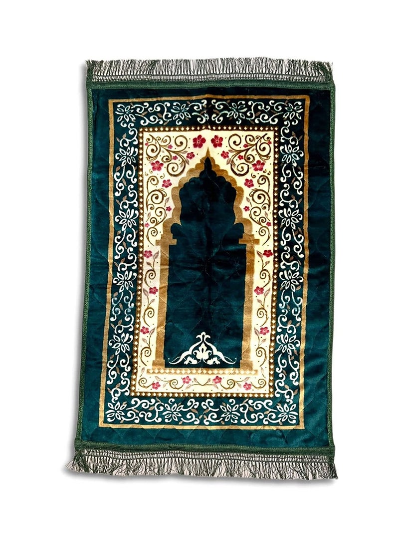 DeloPik Muslim Prayer Mat Rug, Islamic Prayer Mat - Ideal Gift for Ramadan & Special Occasions - Image 1