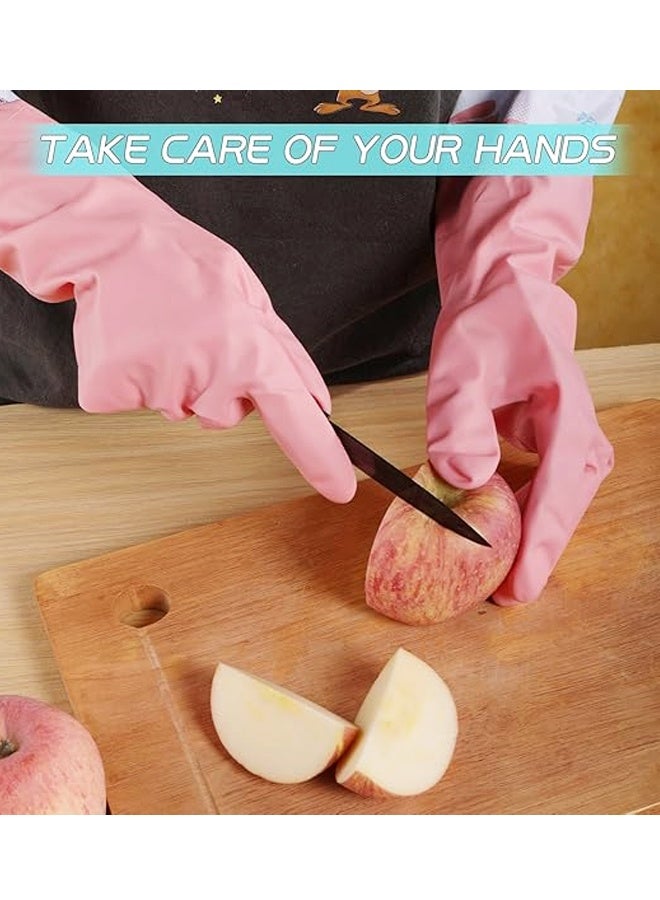 3PCS Reusable Dishwashing Gloves, Waterproof Long Cuff Non-Slip Household Gloves For Laundry, Cleaning, Working, Gardening - Image 3