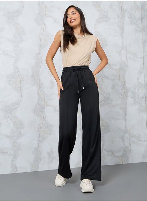 Straight Fit Joggers with Drawstring