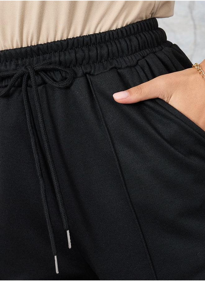 Straight Fit Joggers with Drawstring