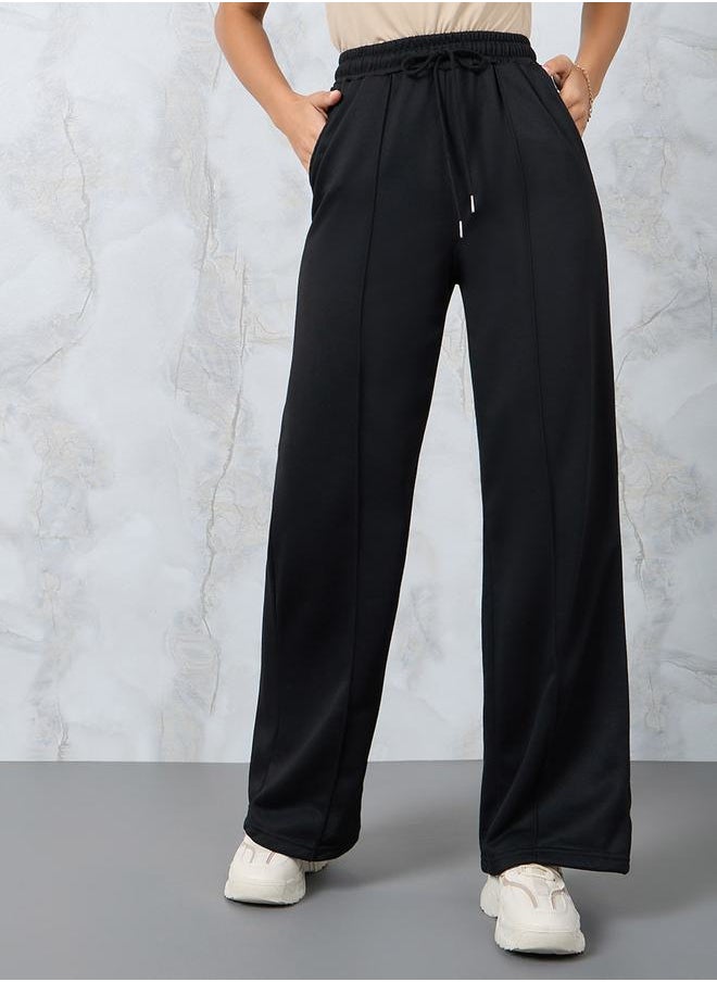 Straight Fit Joggers with Drawstring