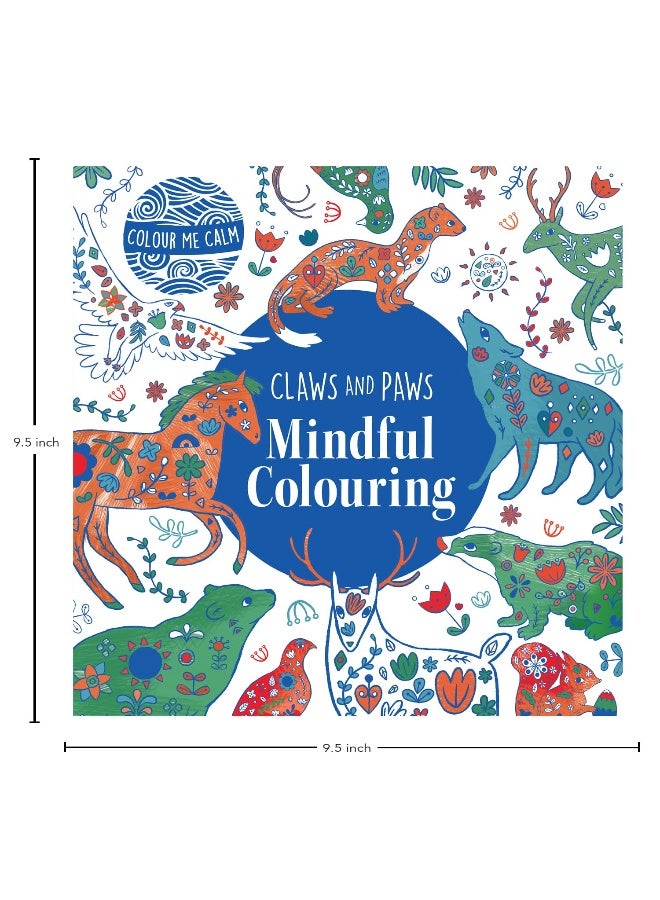 Claws and Paws Mindful Colouring | Colour me calm | Colouring book | Intricate colouring book | Nordic folk art | Peaceful colouring - Image 5