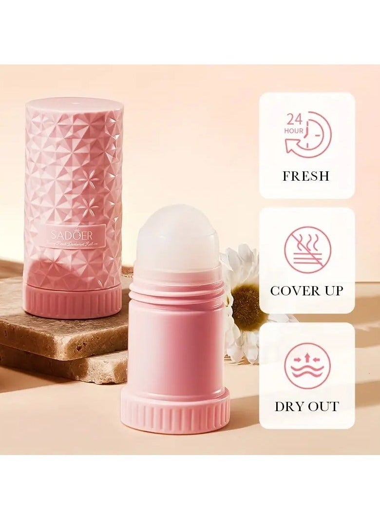 SADOER Body Armpit Deodorant, Long Lasting, Gentle Cleaning Of Armpit Odors, Refreshing Fragrance, Soothing And Moisturizing Underarm Deodorant pink - Image 3