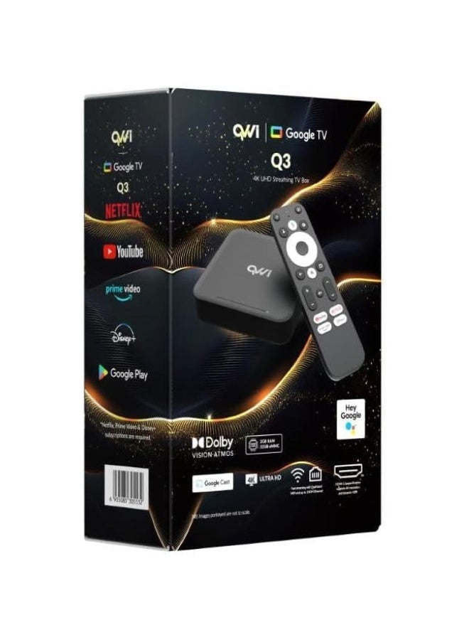 Android  Q3 Google 4K UHD  Streaming TV  Box- 32GB Storage - Image 1
