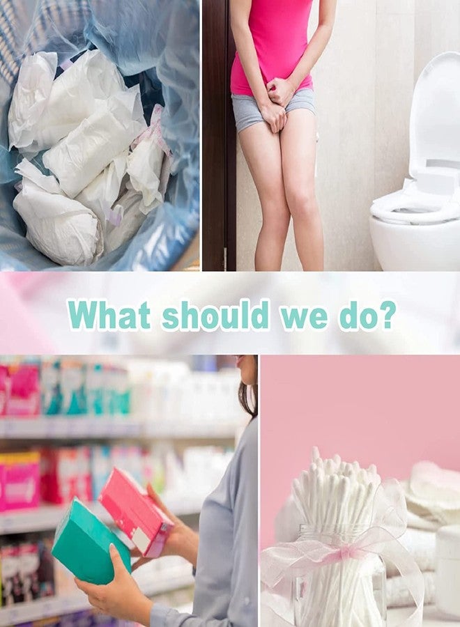 E-DUNIA 100 Trail Essentials Feminine Personal Disposal Seal Bags- White Opaque Seal Bags with Black Purse Pouch for Sanitary Disposal. Tampons, Pads, and Liners Disposal Made Discreet (100) - Image 3