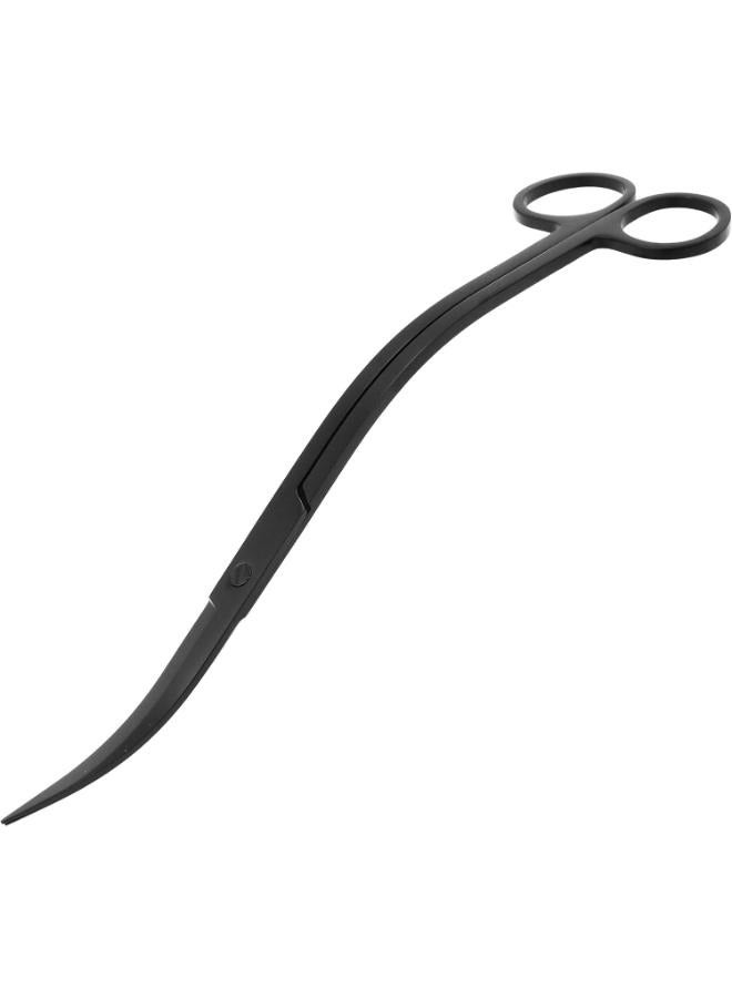 B&K Aquascaping Aquarium Stainless Steel Wave Scissors Black 25cm - Image 1