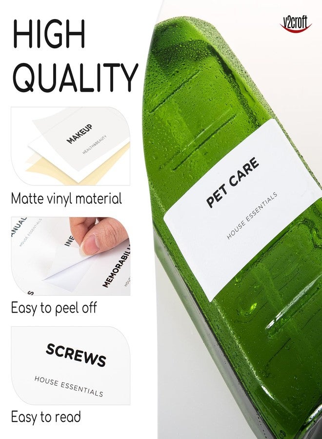 v2croft 150 Storage Bin Labels Household, v2croft Preprinted Minimalist Stickers for Containers Bins, Boxes, Organization Systems, Home Essentials, Water/Oil Resistants - Image 5