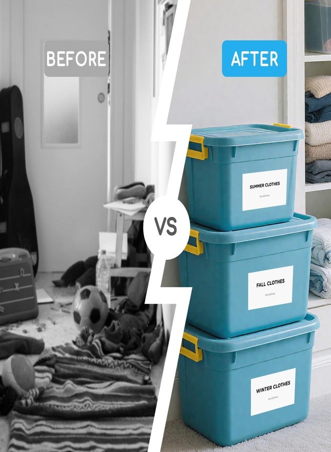 v2croft 150 Storage Bin Labels Household, v2croft Preprinted Minimalist Stickers for Containers Bins, Boxes, Organization Systems, Home Essentials, Water/Oil Resistants - Image 3