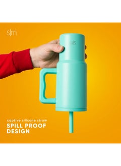 Simple Modern Simple Modern Disney Kids 24 oz Tumbler with Handle and Silicone Straw Lid | Spill Proof and Leak Resistant | Reusable Stainless Steel Bottle | Gift Kids Boys Girls | Trek Collection | Iconic Mickey  - Image 3