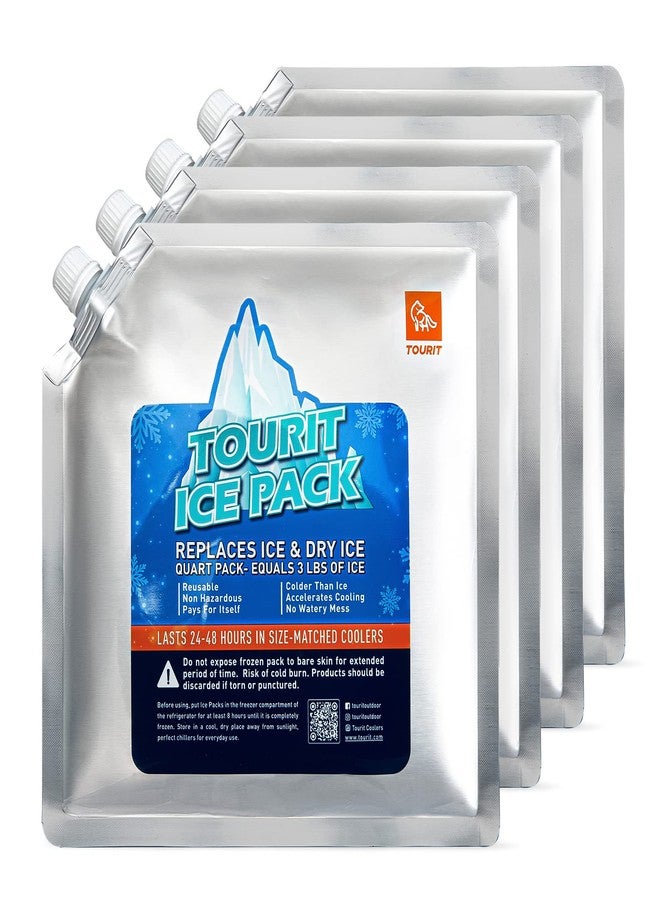 TOURIT Reusable Ice Pack for Coolers Long Lasting Ice Packs for Cooler Bag Lunch Bags/Boxes, Freezer Packs for Coolers(Set of 4) - Image 1