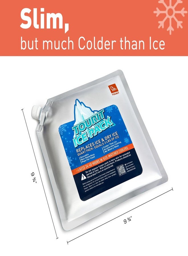 TOURIT Reusable Ice Pack for Coolers Long Lasting Ice Packs for Cooler Bag Lunch Bags/Boxes, Freezer Packs for Coolers(Set of 4) - Image 2