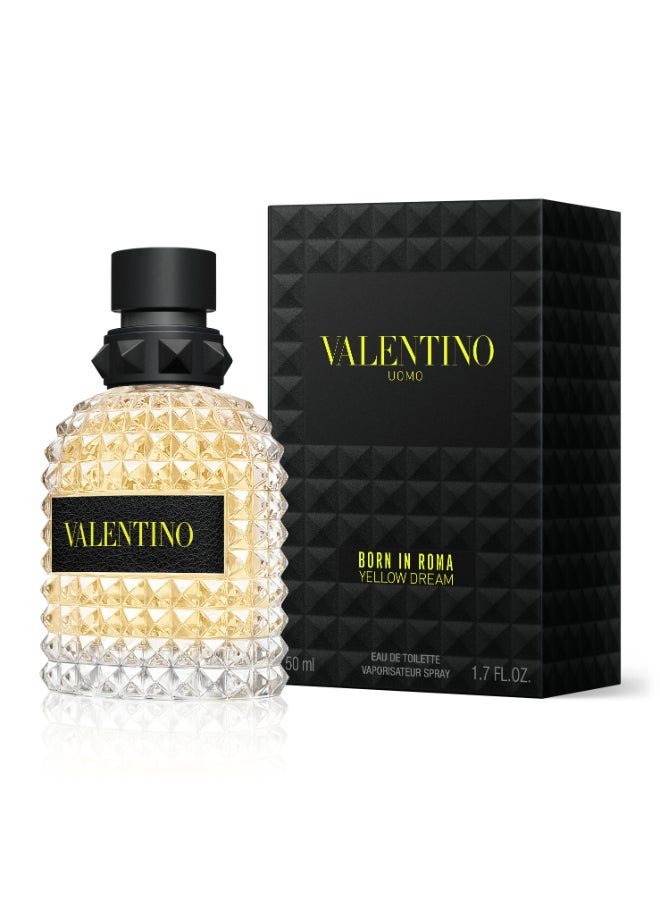فالنتينو عطر أومو بورن إن روما يلو دريم للرجال - عطر 50 مل - Image 1