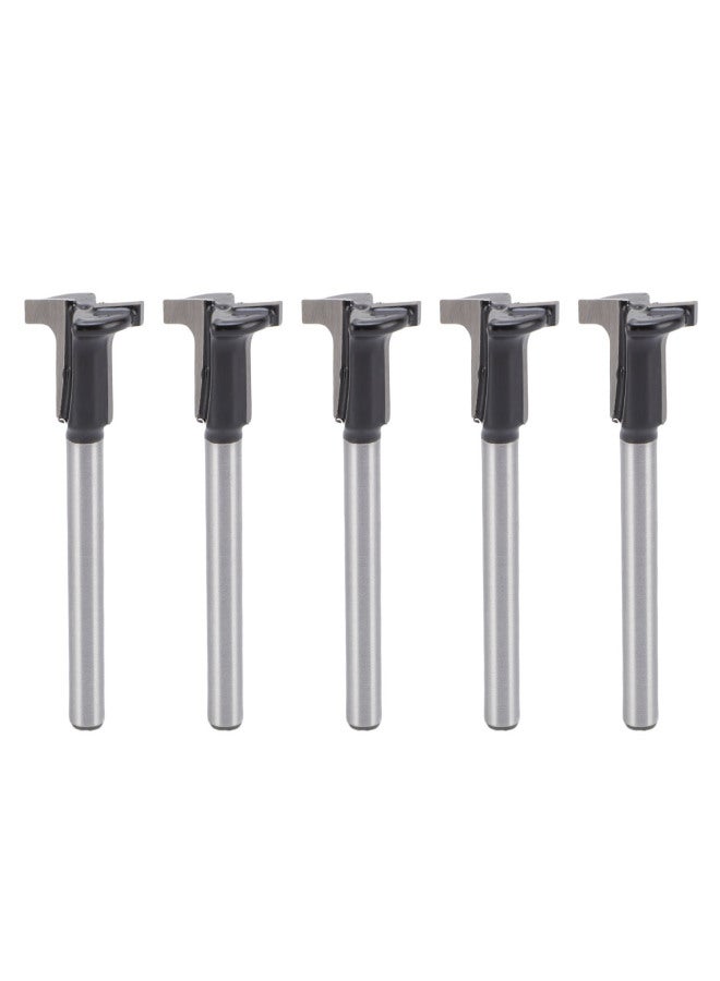 5Pcs Arc Bending Router Bit Cemented Carbide T Type 2 in 1 Router Bit for Wooden Door Closet - Image 1