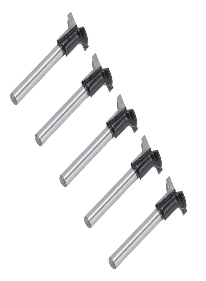 5Pcs Arc Bending Router Bit Cemented Carbide T Type 2 in 1 Router Bit for Wooden Door Closet - Image 5