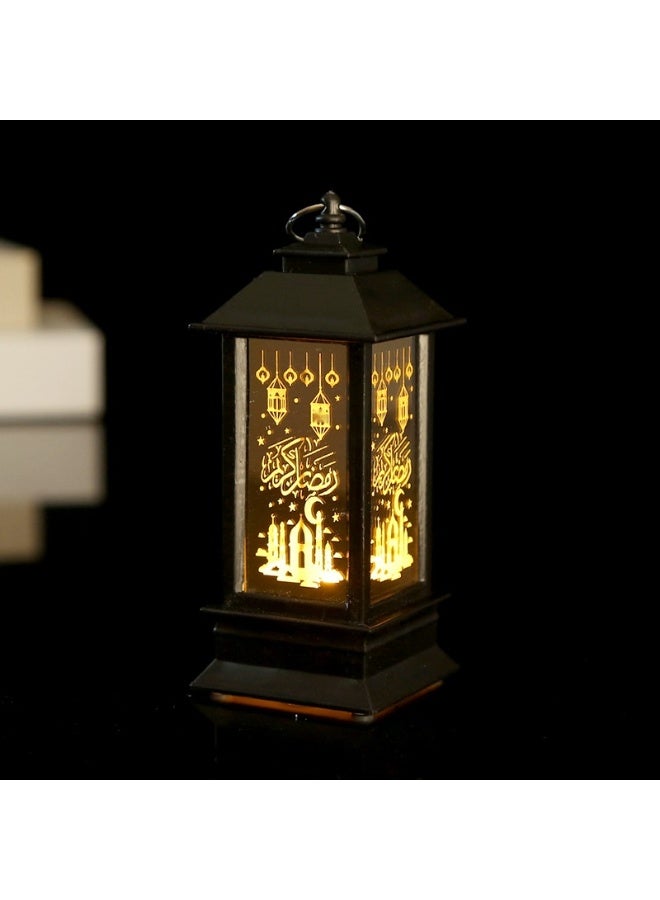 فوانيس رمضان، زينة إضاءة رمضان، تصميم فوانيس LED عتيقة بتصميم مجوف لتزيين طاولة عطلة رمضان - Image 1