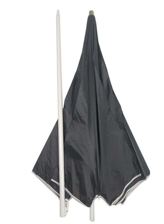 RAINPOPSON Garden Umbrella Black Color With Stand Sun & Rain Protection Outdoor Patio Garden Umbrella 7Ft (Black) - Image 4