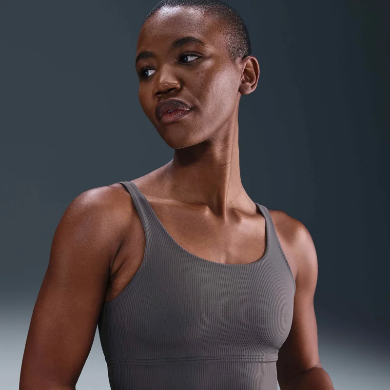 Nike Women's Zenvy Rib Light-Support Yoga Sports Bra