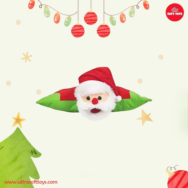 Ultra 16 inch Christmas Santa Fully Stuffed Premium Soft Folding Cushion Pillow for Kids in Red | Snuggling and Playtime | Animal Toy | Birthday Gift | Anniversary | Christmas | Diwali | Home Décor - Image 5