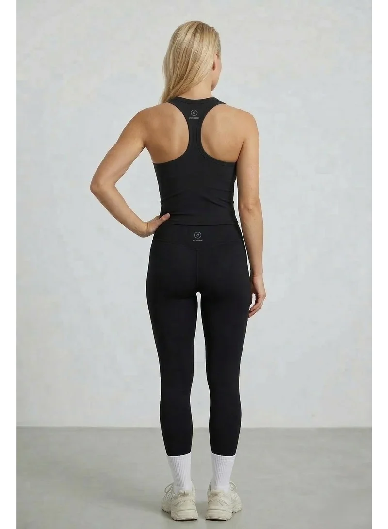ملابس رياضية من كور V Neck Tank Top - Black