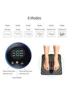 EMS Bio Foot Massage Mat, Portable Electric Foldable Massage Mat with 6 Modes and 9 Intensity Levels, Relieve Muscle Stiffness and Pain Relief for Feet and Legs, USB Rechargeable - pzsku/Z88922CC5091F45BE464BZ/45/_/1702912226/e58e9eb7-9ebb-4170-934d-9b2da9efa058