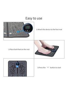 EMS Bio Foot Massage Mat, Portable Electric Foldable Massage Mat with 6 Modes and 9 Intensity Levels, Relieve Muscle Stiffness and Pain Relief for Feet and Legs, USB Rechargeable - pzsku/Z88922CC5091F45BE464BZ/45/_/1702912226/ee4439e8-e1fc-4807-a3a8-1321d21763d3