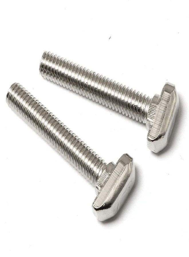 PZRT 8 Sets M6 x 30mm Hammer Head Bolt T Screw, M6 Hexagon Flange Nuts Set, Carbon Steel Nickel Plated for 3030 Series Standard 6mm T-Slot Aluminum Profile - Image 2