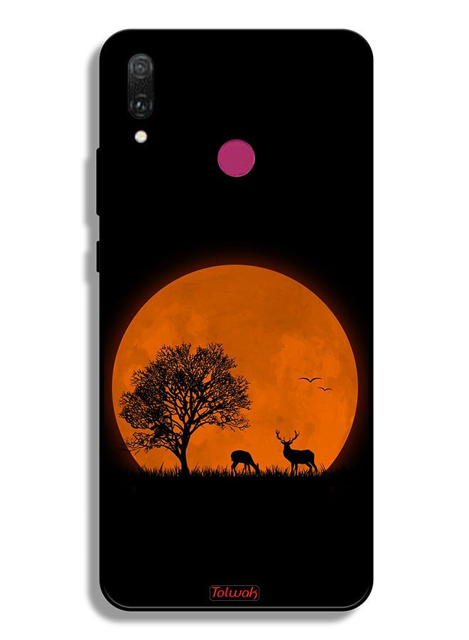 Tolwak Huawei Y9 (2019) Protective Case Cover Evening Moon Art - Image 2