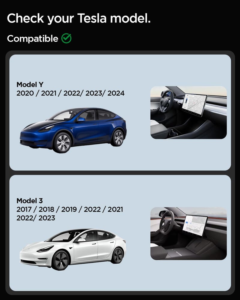 Spigen Tempered Glass Screen Protector [GlasTR EZ FIT] Designed for Tesla Model 3 (2023-2017), Tesla Model Y (2025-2020) 15 inch Dashboard Touchscreen - Matte/Anti Fingerprint - Image 2